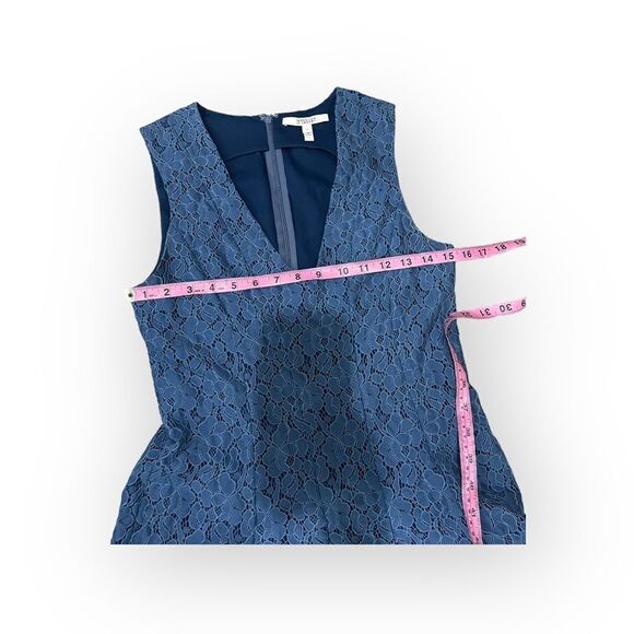 Derek Lam 10 Crosby Blue Lace Fit and Flare Skater Dress Size 4 - Picture 9 of 10